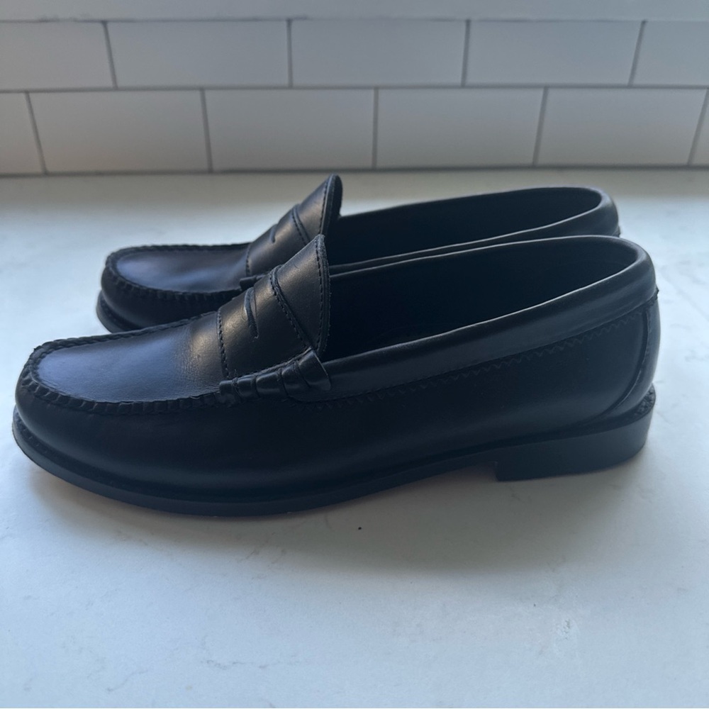 J. Crew Black Leather Loafers